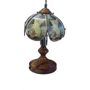 Vintage Ok Lighting 6 Panel Angel Table Lamp 14.5"